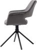 byLIVING Esszimmerstuhl 2er Set Eleonore / Cord grau / Gestell Metall schwarz / Sitzschale 360° drehbar / Esszimmerstuhl / Wohnzimmerstuhl / B 57, H 84, T 61, cm Bild 5