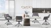 byLIVING Esszimmerstuhl 2er Set Eleonore / Cord grau / Gestell Metall schwarz / Sitzschale 360° drehbar / Esszimmerstuhl / Wohnzimmerstuhl / B 57, H 84, T 61, cm Bild 2