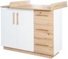 roba Kinderzimmerset 'Lion' 3-teilig - Bett 70 x 140 - Wickelkommode breit - Weiß / Artisan Eiche Bild 5
