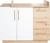 roba Kinderzimmerset 'Lion' 3-teilig - Bett 70 x 140 - Wickelkommode breit - Weiß / Artisan Eiche Bild 3