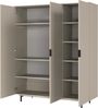 Germania Kleiderschrank 7035-186 GW-Tomino, in Steingrau, gedämpfte Türen, mit Kleiderstange, 158 x 190 x 54 cm (BxHxT) Bild 5