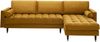 riess-ambiente Ecksofa COZY VELVET 260cm senfgelb / schwarz gold, Einzelartikel 1 Teile, Wohnzimmer · Samt · L-Form · Federkern · Couch inkl. Kissen · Barock Bild 1