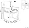 Set mit 4 Stühlen und Sitzkissen PANCOLE Stoff Grau Bild 3