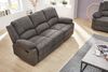3-Sitzer-Relaxsofa Couch Liegefunktion Federkern Polster Stoff Vintage Anthrazit Bild 2