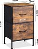 WLIVE Kommode, 2 kommode mit schubladen,Stoffschubladen mit Auszügen,für Schlafzimmer, Flur,Wohnzimmer, Kinderzimmer, mit stabilem Stahlrahmen und Holzpaneelen, Vintage Braun Bild 3