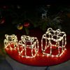 Gartenpirat LED Dekofigur Geschenkboxen 3er-Set Drahtgestell mit Lichtschlauch Weihnachtsdeko Bild 4