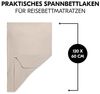 Hauck Baby Spannbettlaken 60x120 cm für Reisebettmatratzen, Baby Matratzenbezug Baumwolle Musselin, 60° C Maschinenwäsche, Babybettlaken mit Gummizug (Beige) Bild 3