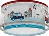 Dalber Deckenlampe kinderzimmer, Deckenleuchte für Kinder Polizei Autos Police, 60616N, E27, Blau Bild 3