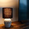BRUBAKER Nachttischlampe Home Tischlampe, Heimat Deko Nachttischlampen 1x oder 2er Set, ohne Leuchtmittel, Tischleuchten mit Keramikfuß und Stoffschirm - Höhe 32,5 cm - zu Hause Bild 2