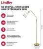 Lindby Stehlampe Elaina, Metall, Gold / Messing IP20, 1 x 10 W LED Bild 2