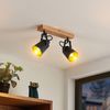 Lindby Deckenstrahler Kimban, LED, Holz IP20, 2 x 10 W LED Bild 3