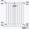 Safetots Simply Secure Holztor, 72 cm - 79 cm, Weiß, Holz Treppengitter, Schraubmontage Kindergitter, Stilvolle und praktische Treppenschutzgitter Bild 3