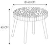 HOME DECO FACTORY Couchtisch, rund, Durchmesser 60 cm, Holzwerkstoff, braun, 60 x 40 x 60 Bild 3