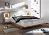 Doppelbett Nachtkommoden CAPRI XL Bett Ehebett Fussbank 180 x 200 weiß Wildeiche Bild 2