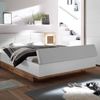 Doppelbett Nachtkommoden CAPRI XL Bett Ehebett Fussbank 180 x 200 weiß Wildeiche Bild 4