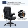 Vinsetto Bürostuhl Computerstuhl entspanntes Hinlegen höhenverstellbarer Schreibtischstuhl ergonomisch 360° Schaumstoff PP-Kunststoff leinenartiges Polyester Schwarz 64 x 64 x 100-109,5 cm Bild 4