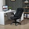 Vinsetto Bürostuhl Computerstuhl entspanntes Hinlegen höhenverstellbarer Schreibtischstuhl ergonomisch 360° Schaumstoff PP-Kunststoff leinenartiges Polyester Schwarz 64 x 64 x 100-109,5 cm Bild 2