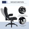 Vinsetto Bürostuhl Computerstuhl entspanntes Hinlegen höhenverstellbarer Schreibtischstuhl ergonomisch 360° Schaumstoff PP-Kunststoff leinenartiges Polyester Schwarz 64 x 64 x 100-109,5 cm Bild 5