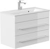 Badmöbel Mars 700 SlimLine SoftClose weiss hochglanz : Weiss hochglanz Bild 4