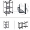 Songmics Badezimmerregal aus Metall, Küchenregal, 3 Ebenen, Badregal, Standregal, Pflanzenregal, erweiterbar, verstellbare Ablagen, Industrie-Design, für Badezimmer, Küche, schwarz BSC33BK Bild 5