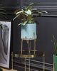 Blumentopf mit Beinen KALANDRA Metall 19 cm Hellblau Bild 2