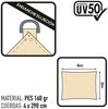 Aktive 61019 Sonnensegel Sonnenschutz UV50 eckig 300x400 cm, creme Bild 5