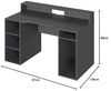 Habitdesign Ozone, Gamertisch, Computertisch, Finish in Anthrazit, Maße: 136 cm (L) x 67 cm (B) x 73-88 cm (H). Bild 3