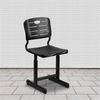 Flash Furniture Schreibtischstuhl für Klassenzimmer – Höhenverstellbarer Kinderstuhl von Grundschule bis Abschluss – Pflegeleichter Klassenzimmer-Stuhl – Schwarz Bild 2