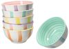 MamboCat Dipschale Beach Pastello Stripes 6er Set Snack- &Dip-Schälchen 12cm 220ml, Steingut Bild 2