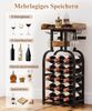 Yorbay Weinregal Vintage Design,Weinständer aus Holz für 15 Flaschen & 6 Gläser, Elegantes Weinregal für Küche, Wohnzimmer oder als Geschenk Bild 3