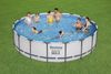 Bestway Steel Pro MAX Frame Pool Komplett-Set mit Filterpumpe Ø 549 x 122 cm, lichtgrau, rund Bild 2