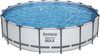 Bestway Steel Pro MAX Frame Pool Komplett-Set mit Filterpumpe Ø 549 x 122 cm, lichtgrau, rund Bild 4