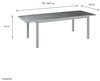 greemotion Ausziehtisch Monza, Glastischplatte, Keramiklook, 160/240 x 75 x 90 cm, Silber / Grau Bild 3
