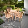 Raburg Gartentisch Esstisch, Teakholz, wetterfestes Teak, rund, Tina, 70 cm Ø, 76 cm hoch, langlebig, leicht & robust, UV-beständig & pflegeleicht Bild 2