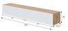 Dmora - TV-Ständer Vincennes, TV-Ständer mit 2 Türen, hängender Wohnzimmerschrank, 180x35h28 cm, Node-Eiche und glänzendes Weiß Bild 2