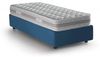 Talamo Italia - Einzelbett Sophia, Bettkasten mit Stoffbezug, 100 % Made in Italy, Öffnung vorne, inklusive Matratze 90x190 cm, Blau Bild 3