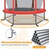 COSTWAY Gartentrampolin mit Sicherheitsnetz, Trampolin bis 45kg belastbar, Indoor-/Outdoortrampolin für Kinder ab 3 Jahre, Ø140cm Bild 4