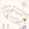 Babynestchen Neugeborene – Nestchen Baby aus Waffel Baumwolle & Baumwollstoff – Babynest für Babybett & Kinderbett – Baby Kokon Tragbar – OEKO-TEX zertifiziert – Zubehör für Babybett - Zweige und Sand Bild 3