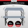 Stagecaptain Bierzeltgarnitur Hirschgarten BB-119 Sitzgarnitur mit Lehne 119 cm Länge, (Spar-Set, 6-tlg, 4 x Bank, 2 x Tisch), Mit aufsteckbarer Rückenlehne Bild 3