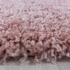 HomebyHome Shaggy Hochflor Wohnzimmerteppich Läufer 80x150 cm Rosa - Flur Teppich Flauschig, Modern, Plüsch und Extra Weich - Ideal als Bettvorleger im Schlafzimmer und als Küchenläufer Bild 3