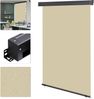 Senkrechtmarkise ausziehbar Seitenmarkise Windschutz Balkonmarkise Sichtschutz - 100x250cm - Beige Bild 3