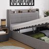 Polsterbett Christin Grau/Eiche 160x200 mit LED und USB-Anschluss Vitalispa Bild 5