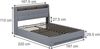 Polsterbett Christin Grau/Eiche 160x200 mit LED und USB-Anschluss Vitalispa Bild 3