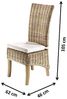 Kobolo Rattanstuhl NEWPORT Stuhl Hochlehner Rattan grau mit Kissen (kubu grey) Bild 2