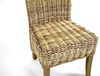 Kobolo Rattanstuhl NEWPORT Stuhl Hochlehner Rattan grau mit Kissen (kubu grey) Bild 3