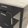 Demeyere Unterschrank 1 Po/3T L120 Werkstatt, Holzwerkstoff, Eiche Kronberg und Mattschwarz, 1 200 x 600 x 924MM Bild 5