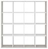 FMD Möbel - Mega 6 - Raumteiler - melaminharzbeschichtete Spanplatte - Sandeiche Nb/weiß - 138,5 x 143 x 33cm Bild 3