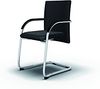BISLEY Besucherstuhl Classy, Metall, 733 Schwarz, 68 x 60 x 56 cm Bild 4