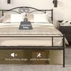 HOMCOM Bettgestell für Matratze 200 x 140 cm (Doppelbettrahmen, 1-tlg, Bettrahmen aus Metall), für Schlafzimmer, Schwarz Bild 5