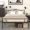 HOMCOM Bettgestell für Matratze 200 x 140 cm (Doppelbettrahmen, 1-tlg, Bettrahmen aus Metall), für Schlafzimmer, Schwarz Bild 4